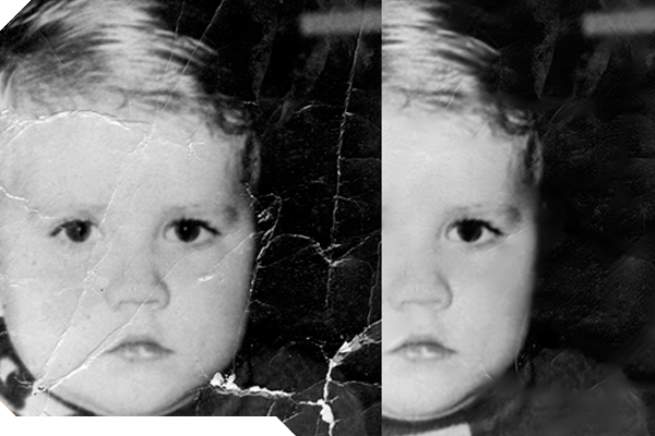 Удаление трещин - Удаляет трещины с поврежденных фотографий. Интеллектуальная система заливки трещин. Без улучшения