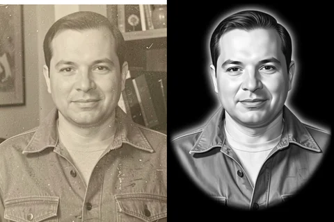Пример 18: исходная фотография слева, результат авторетуши справа
