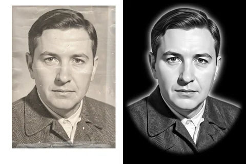 Пример 27: исходная фотография слева, результат авторетуши справа