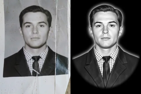 Пример 3: исходная фотография слева, результат авторетуши справа